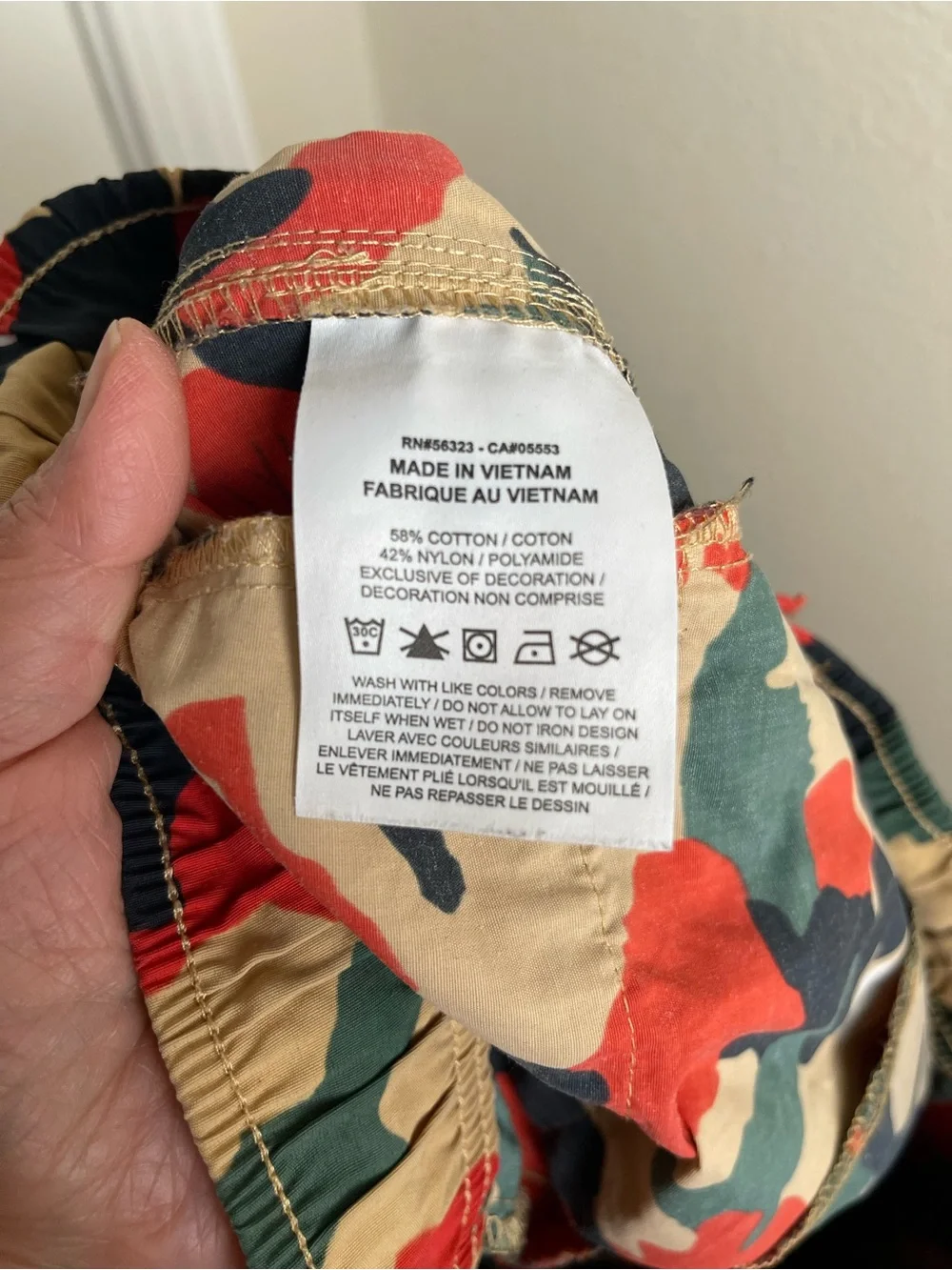 Nike Jordan Flight Heritage Men's Cargo Pants Multicolored Camo Size Small